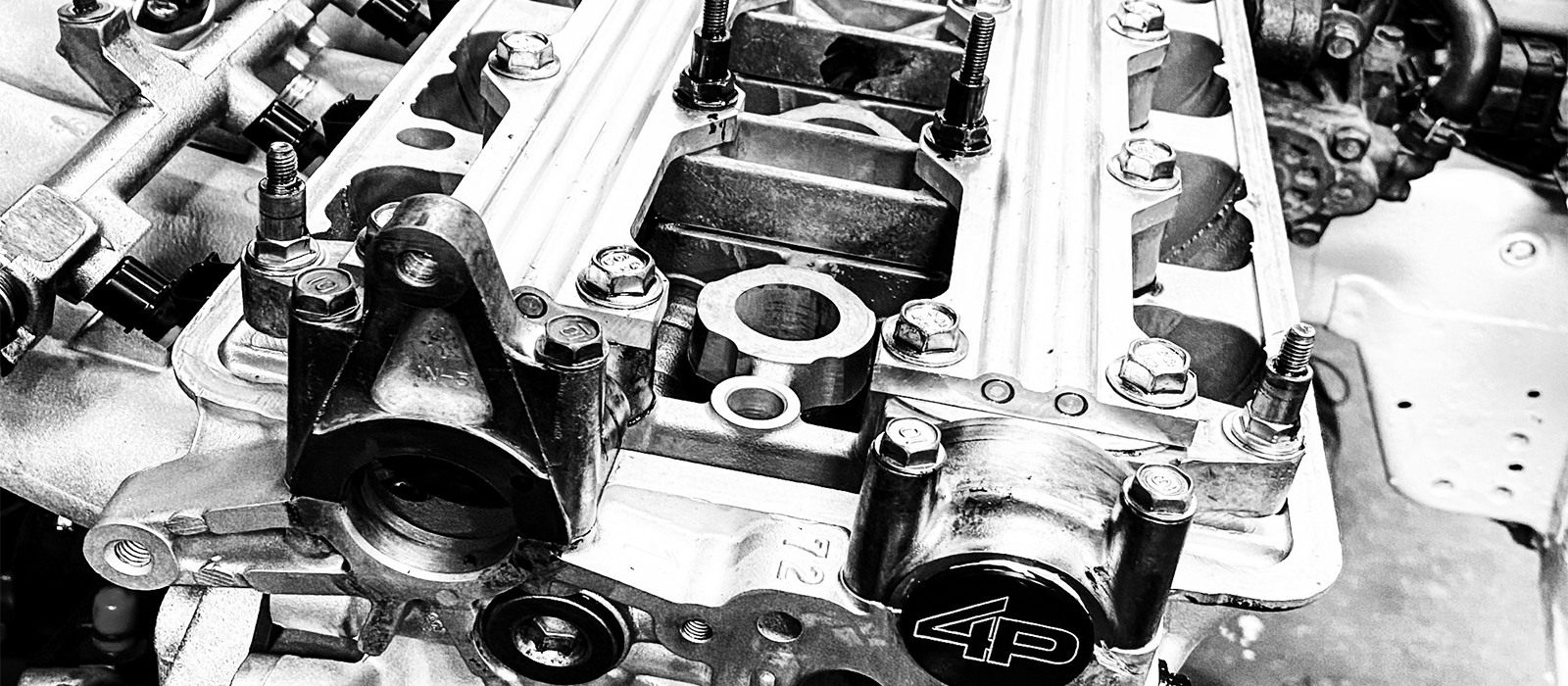 engine in black and white