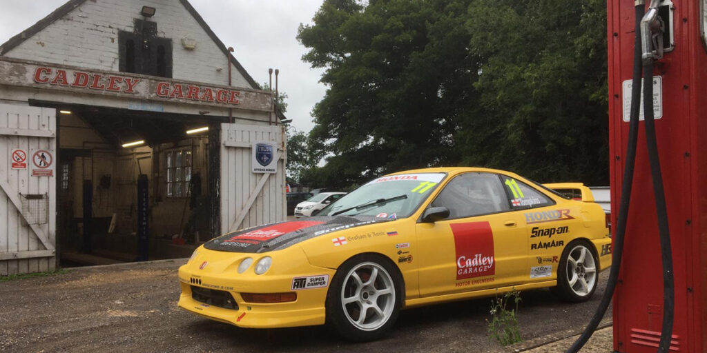 cadley garage and modern racing car