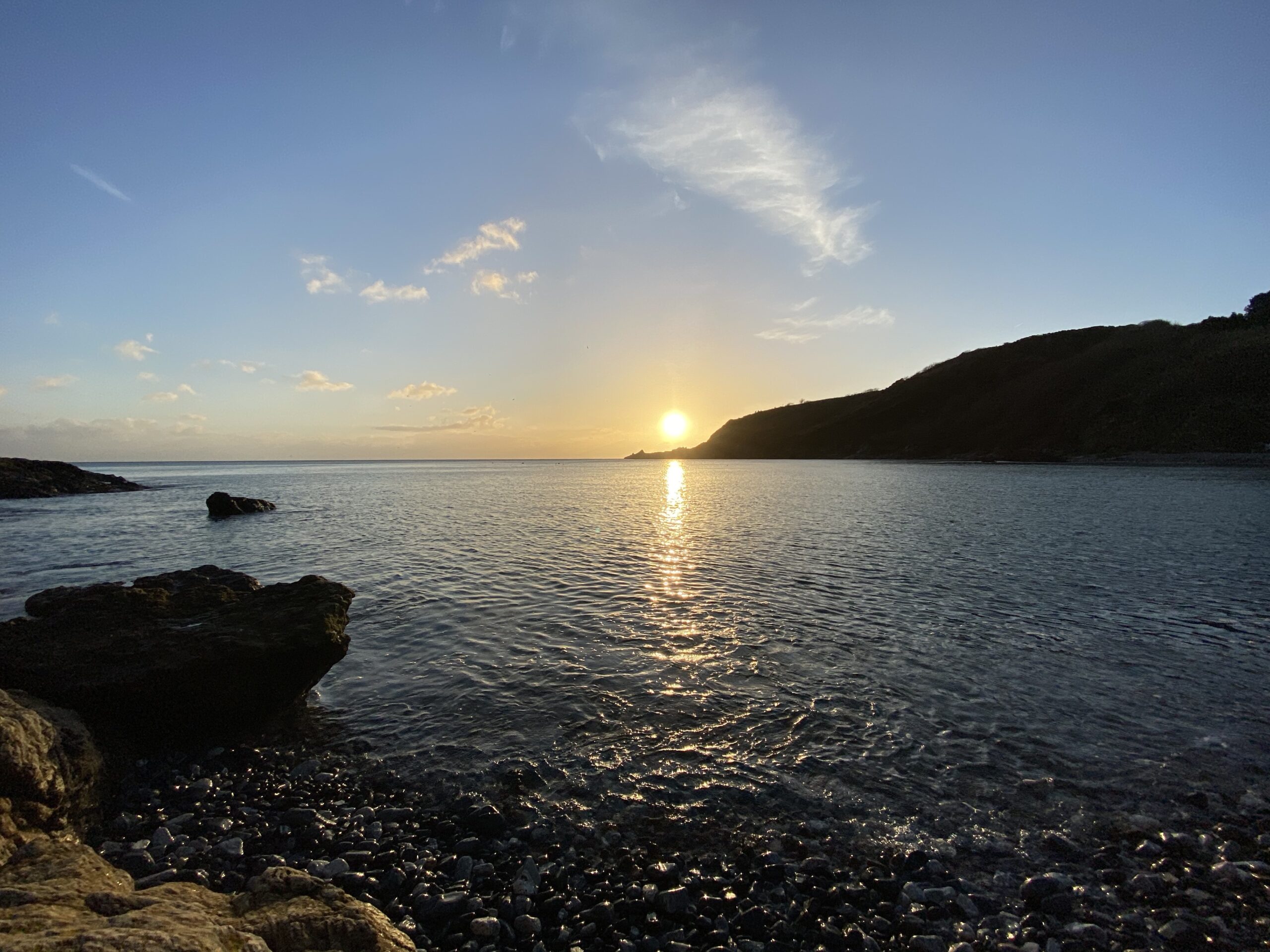 Sunset over the sea